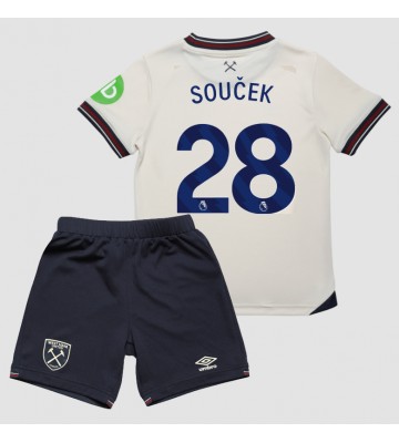 West Ham United Tomas Soucek #28 Seconda Maglia Bambino 2025-26 Manica Corta (+ Pantaloni corti)